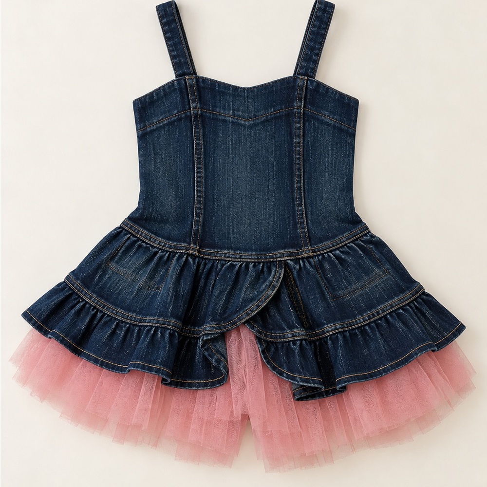 Boutique NWT denim corset dress